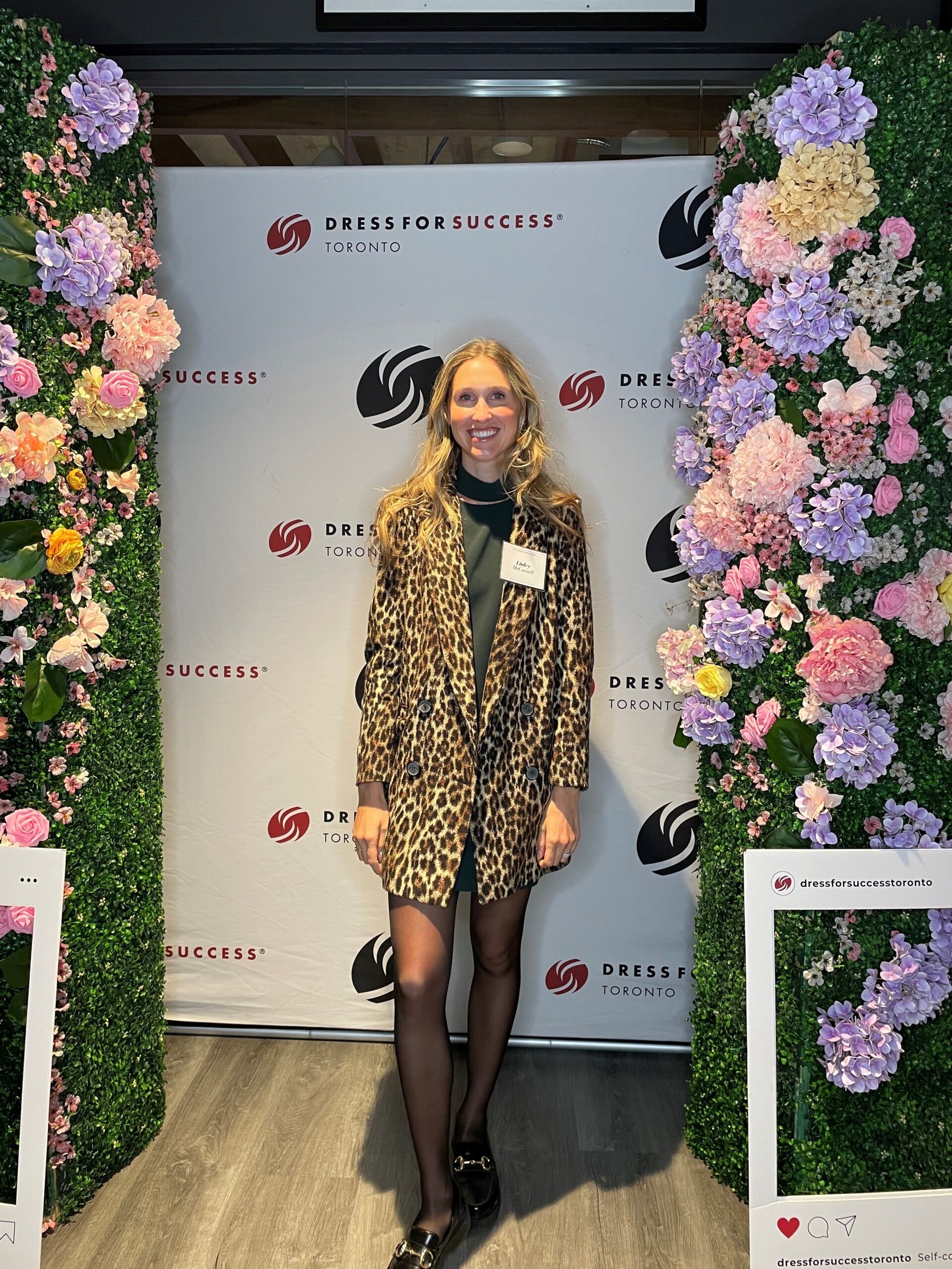 Gibson’s representative at a Dress for Success Toronto event