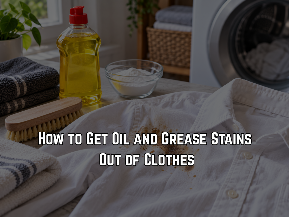 How to Get Oil and Grease Stains Out of Clothes