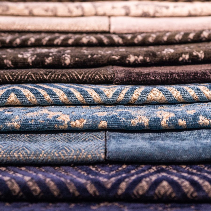 Catalog of multicolored cloth from furniture fabric, texture background, silk fabric texture, textile industry background with blurred, Colored cotton fabric,Macro, tissue catalog