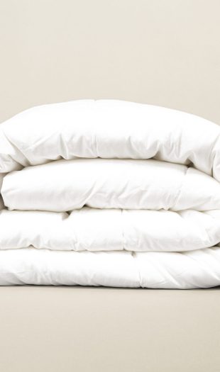Folded down duvet bedding